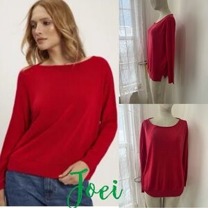 Joie Vibrant Red Crew Neck Sweater